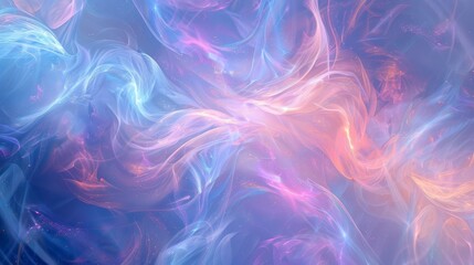 Enthralling spring background with swirling patterns of pastel blue lavender and soft coral luminous specks background