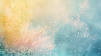 Fototapeta premium Light blue rose lemon spring design with delicate shimmering specks background