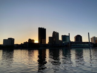 Obraz premium Toledo, Ohio city skyline at sunset
