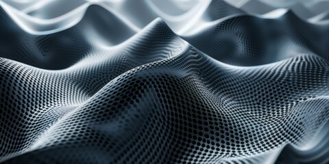 Naklejka premium Detailed close-up of textile featuring wavy pattern