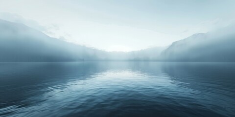 A large body of water nestled among towering mountains in a scenic landscape