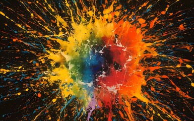 Fuego y Creatividad: Una Composición Artística que Evoca Emociones Fuertes y una Imaginación Desbordante.Armoniosa Explosión de Colores: Remolinos Energéticos en una Obra de Arte Abstracta 