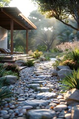 Fototapeta premium Pebble Garden Path