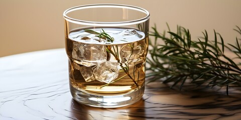 Benefits of mineralenriched water in a creative glass crystal drinking vessel. Concept Mineral-Enriched Water, Health Benefits, Crystal Glass, Hydration, Wellness