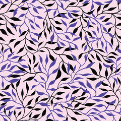 Trendy floral seamless pattern collection. Set of vintage 70s style flower background illustration. Colorful pastel color groovy artwork bundle, y2k nature backgrounds with spring plants