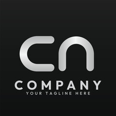 Logo template of letter C and N