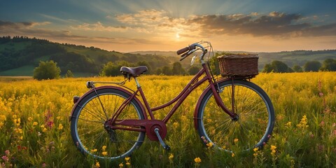 Obraz premium bicycle in the field