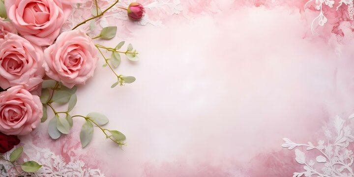 Watercolor baptism invitations with vintage rose lace frame for princess party. Concept Baptism Invitations, Watercolor Design, Vintage Rose Lace, Princess Party Theme