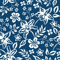 Trendy floral seamless pattern collection. Set of vintage 70s style flower background illustration. Colorful pastel color groovy artwork bundle, y2k nature backgrounds with spring plants