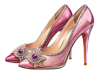 Fototapeta premium Fashionable high heel shoes