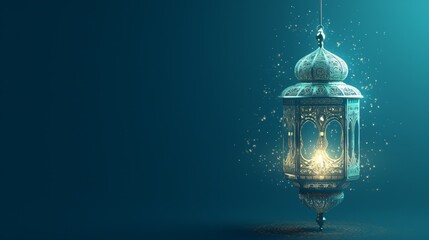 Fototapeta premium Islamic Celebration Day Eid al Adha backgrounnd with copy space