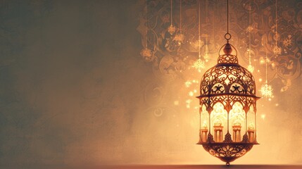 3D Illustration Eid Al Adha Celebration Day with Copy Space