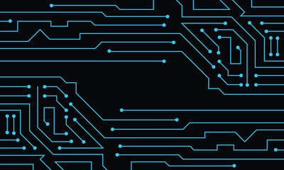 Smart computer circuit body technology line art digital networking background