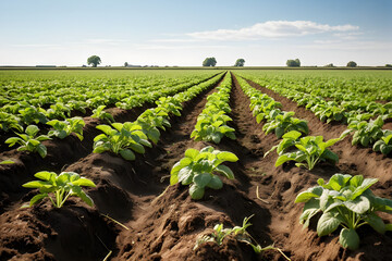 field of  potato
