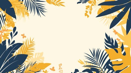 elegant summer banner features a beautiful illustration of pastel flowers and lush foliage, perfect for greeting cards, invitations, and posters.