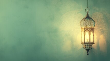 Ornate Islamic Lantern 3D Illustration for Eid al-Adha