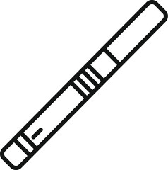 Modern electronic cigarette line icon with minimalist design, vector illustration, and trendy technology concept for smokefree lifestyle