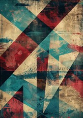 Abstract Grunge Triangles Artwork