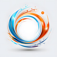 Blue Orange Color Wind Whirlpool Abstract Graphics For Web Background 