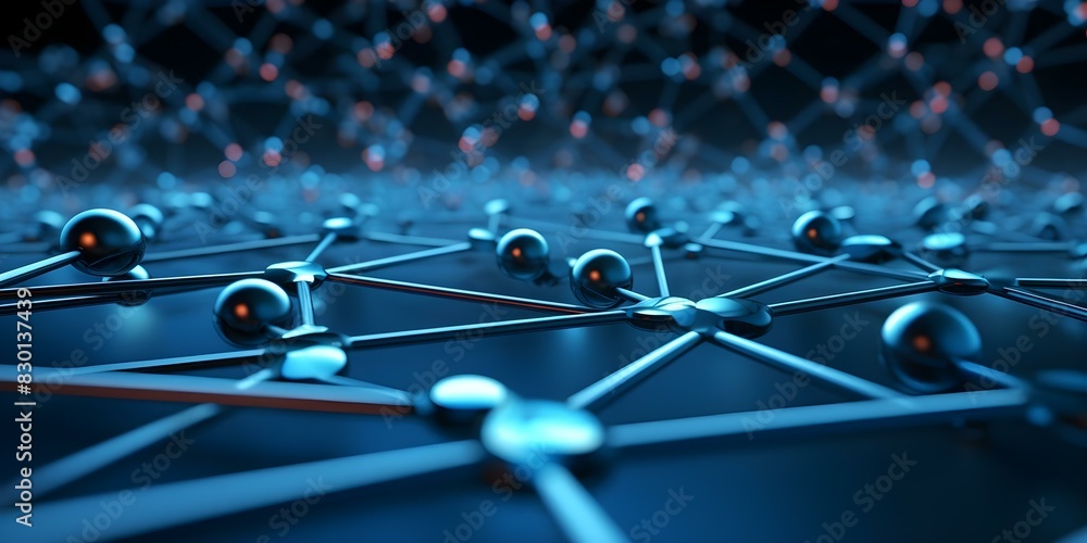 Poster abstract 3d digital background for tech and science education with copy space. concept digital backg