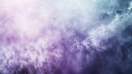 Fototapeta premium Winter background with lavender mint grey blend misty textures and luminous particles wallpaper