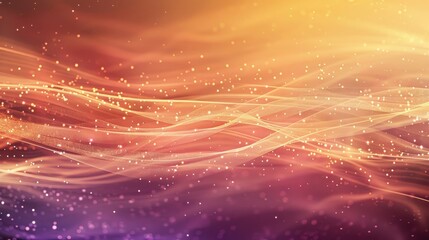 Autumn abstract with plum sienna amber gradient glowing lines and twinkling particles wallpaper