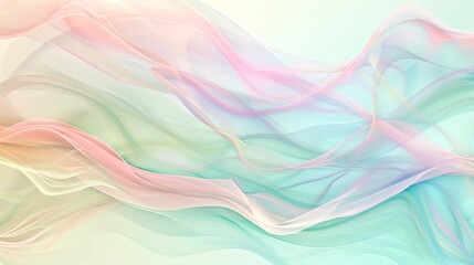 Fototapeta premium Spring background with pink green blue blend glowing lines and wave-like patterns wallpaper