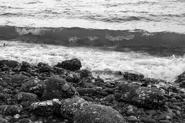 Small steady waves during a stormy day on Hood Canal