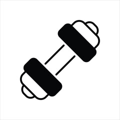 Barbell vector icon