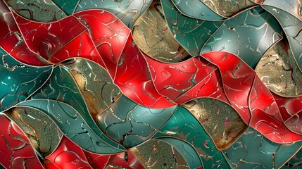 Christmas design with candy cane red green and sparkling gold wallpaper