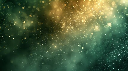 Fototapeta premium Dreamy Christmas background with green gold and white blend wallpaper