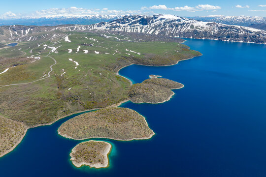 Nemrut Lake is the second largest crater lake in the world and the largest in Turkey.