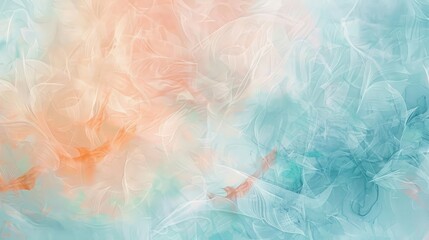 Fototapeta premium Abstract background with pastel blue peach and mint light glows wallpaper