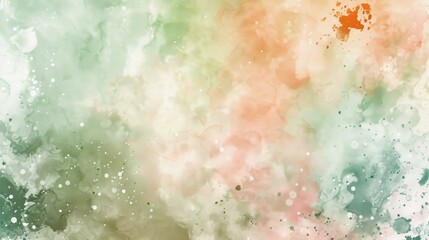Fototapeta premium Abstract background with pastel greens pinks and oranges light particles wallpaper