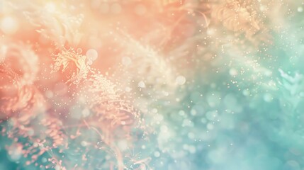 Fototapeta premium Ethereal abstract with pastel coral jade and sky blue light effects wallpaper