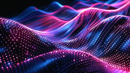 Glowing Digital Waves with LED Lights