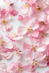 Pink Cherry Blossom Petals Background