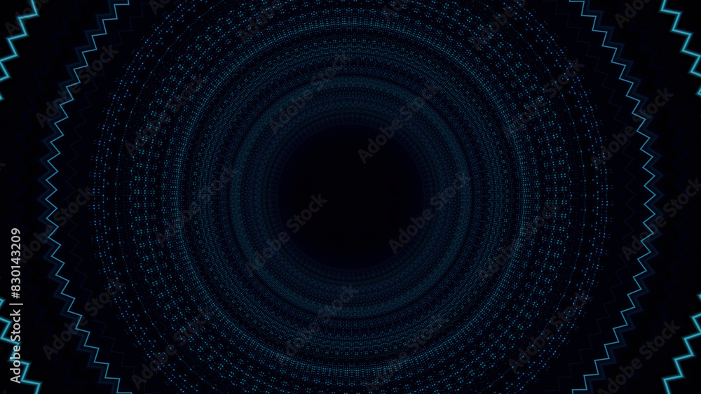 Poster background with pulsating circles in rhythm of music. animation. ripple circles in musical style on 