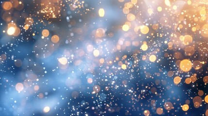 Obraz premium Blend of midnight blue sparkling silver and soft ivory serene abstract with gradient transitions light flares and snowy evenings wallpaper