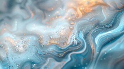 Abstract in blue silver and gold tones wallpaper