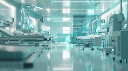Hospital clinic  background illustration generated by AI