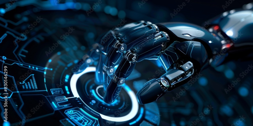 Aufkleber artificial intelligence concept using machine vision technology