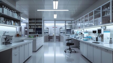 Laboratory medical room generateed by AI