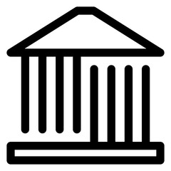 museum line icon vector illustration  isolated on white background