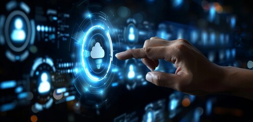Fototapeta premium Software infrastructure in the cloud
