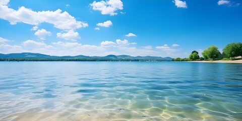 Expansive tropical beach vista with endless sky and sea horizon. Concept Tropical Beach, Endless Sky, Sea Horizon, Expansive Vista, Coastal Paradise