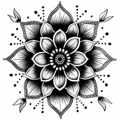 PNG Transparent of Intricate beautiful flower artwork