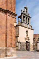 Santa Maria church in the old town of the city of Astorga in the Way of Santiago in the north of...