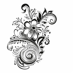 PNG Transparent of Intricate beautiful flower artwork