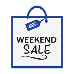weekend sale banner , weekend sale 50%off 